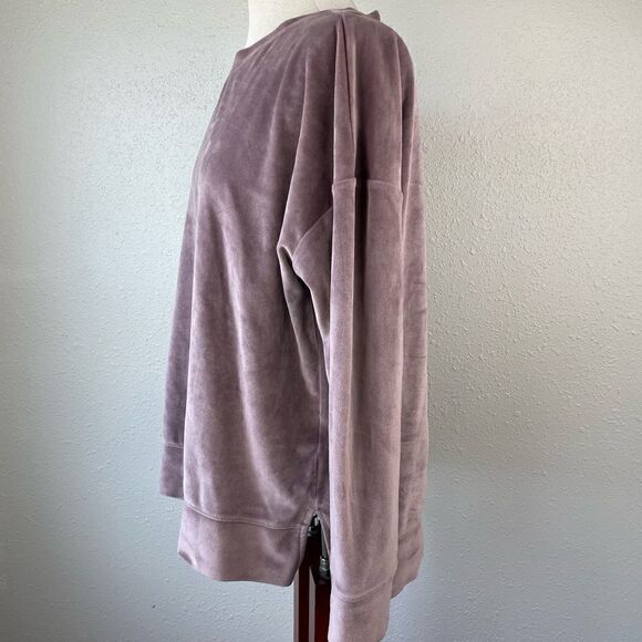 32 Degrees Heat Mauve Velour Sweatshirt Size L EUC - Picture 3 of 6